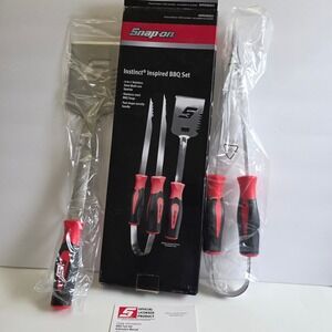 Snap-on Instinct Inspired BBQ Set Stainless Steel Spatula Tongs SPPO2B2023 New